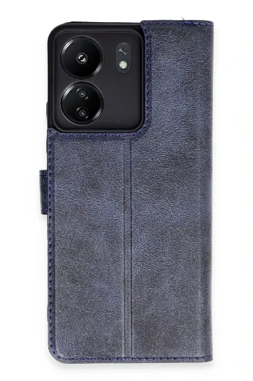 Newface Xiaomi Redmi 13C Kılıf Trend S Plus Kapaklı Kılıf - Lacivert resmi