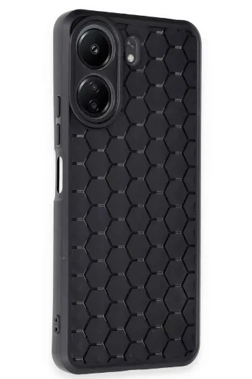 Newface Xiaomi Redmi 13C Kılıf Petek Silikon Kapak - Siyah resmi