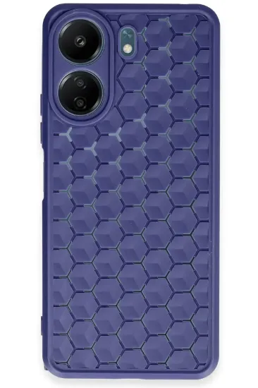 Newface Xiaomi Redmi 13C Kılıf Petek Silikon Kapak - Lacivert resmi