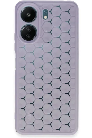 Newface Xiaomi Redmi 13C Kılıf Petek Silikon Kapak - Lila resmi