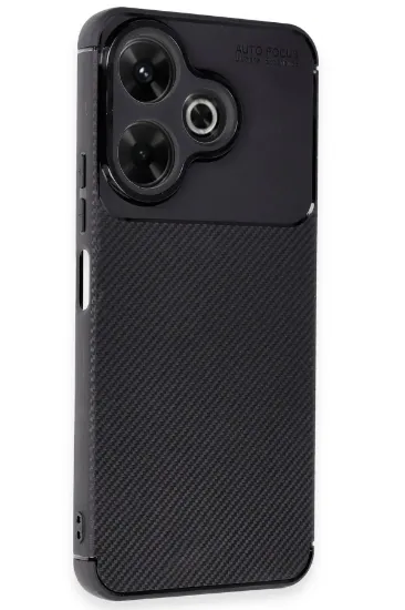 Newface Xiaomi Redmi 13 4G Kılıf Auto Focus Karbon Kapak - Siyah resmi