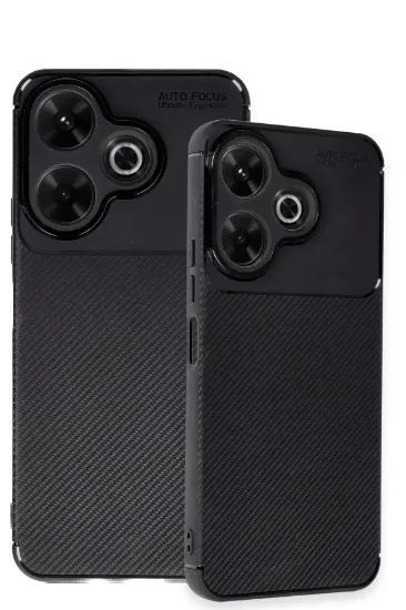 Newface Xiaomi Redmi 13 4G Kılıf Auto Focus Karbon Kapak - Siyah resmi