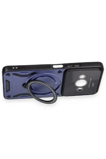 Newface Xiaomi Poco C61 Kılıf Joy Lens Standlı Kapak - Mor resmi