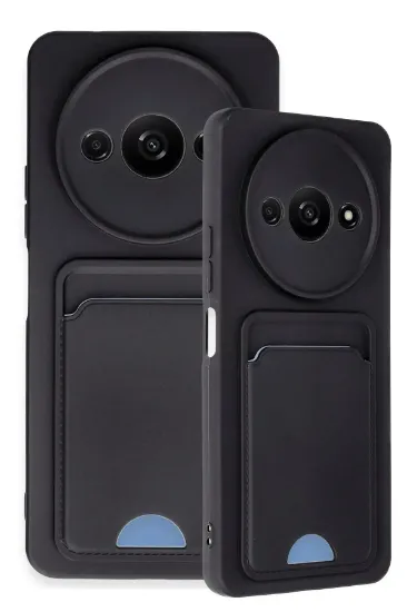 Newface Xiaomi Redmi A3 4G Kılıf Kelvin Kartvizitli Silikon - Siyah resmi
