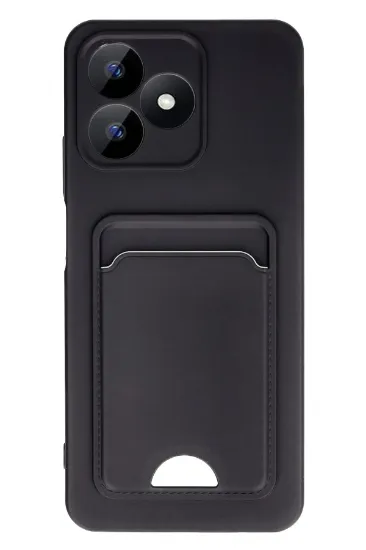 Newface Realme Note 50 4G Kılıf Kelvin Kartvizitli Silikon - Siyah resmi