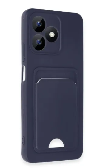 Newface Realme Note 50 4G Kılıf Kelvin Kartvizitli Silikon - Lacivert resmi