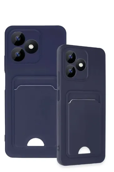 Newface Realme Note 50 4G Kılıf Kelvin Kartvizitli Silikon - Lacivert resmi
