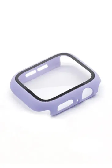 Newface Apple Watch 45mm Camlı Kasa Ekran Koruyucu - Lila resmi