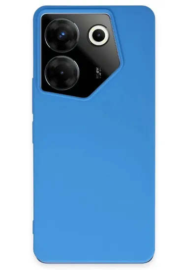 Newface Tecno Camon 20 Pro 5G Kılıf First Silikon - Mavi resmi