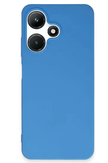 Newface İnfinix Hot 30i Kılıf First Silikon - Mavi resmi