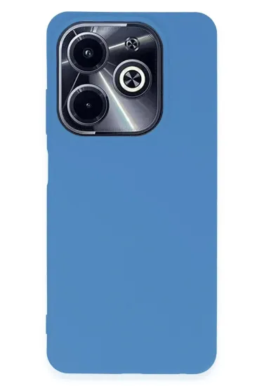 Newface İnfinix Hot 40i Kılıf First Silikon - Mavi resmi