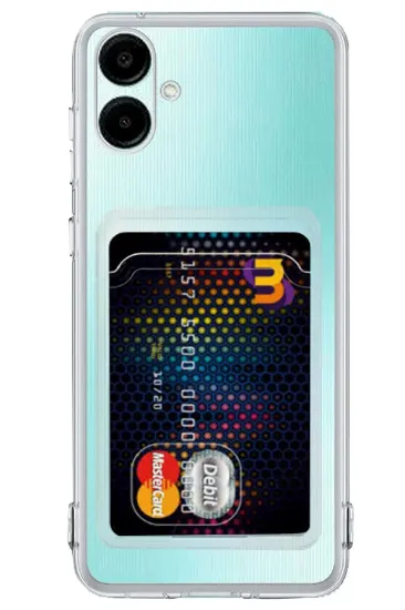 Newface Samsung Galaxy A06 Kılıf Kart Şeffaf Silikon - Şeffaf resmi