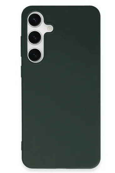 Newface Samsung Galaxy S24 Plus Kılıf First Silikon - Koyu Yeşil resmi