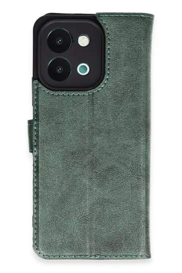 Newface Vivo Y28 Kılıf Trend S Plus Kapaklı Kılıf - Yeşil resmi