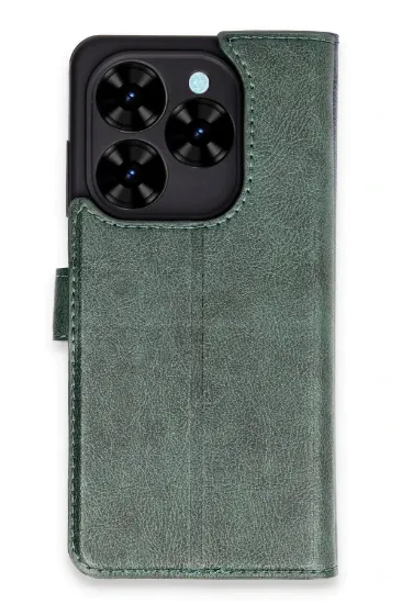 Newface Tecno Spark Go 2024 Kılıf Trend S Plus Kapaklı Kılıf - Yeşil resmi