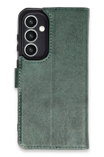 Newface Samsung Galaxy S23 FE Kılıf Trend S Plus Kapaklı Kılıf - Yeşil resmi