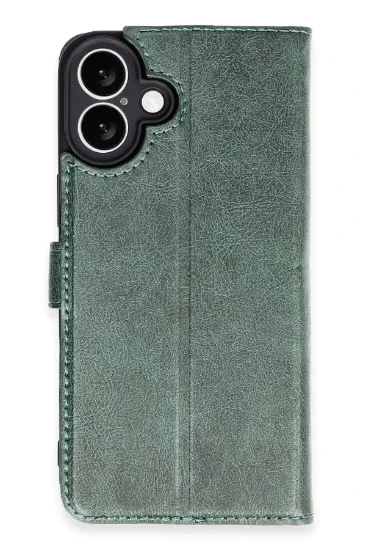 Newface iPhone 16 Plus Kılıf Trend S Plus Kapaklı Kılıf - Yeşil resmi