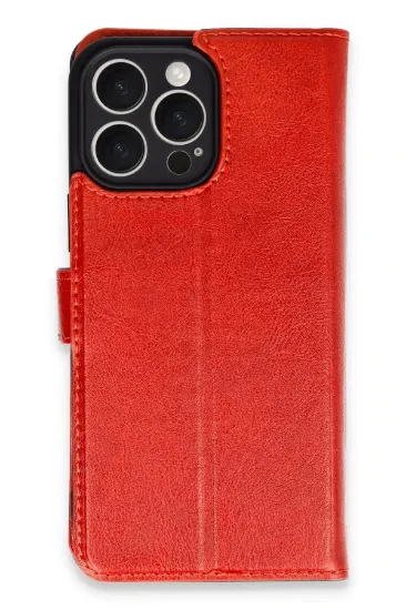 Newface iPhone 16 Pro Max Kılıf Trend S Plus Kapaklı Kılıf - Kırmızı resmi