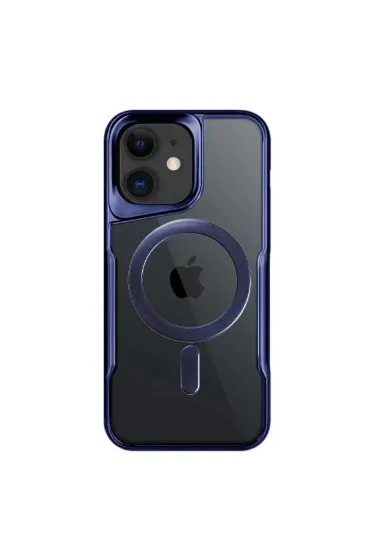 Newface iPhone 11 Kılıf Boyi Magsafe Silikon Kapak - Lacivert resmi