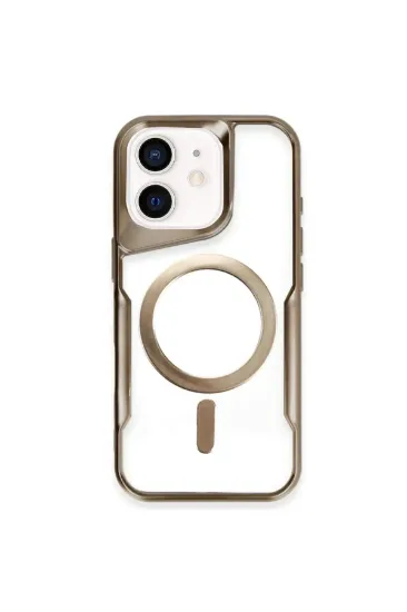 Newface iPhone 11 Kılıf Boyi Magsafe Silikon Kapak - Çöl Titanyum resmi