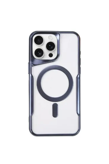 Newface iPhone 14 Pro Kılıf Boyi Magsafe Silikon Kapak - Lacivert resmi