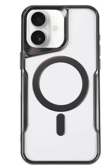 Newface iPhone 16 Plus Kılıf Boyi Magsafe Silikon Kapak - Siyah resmi