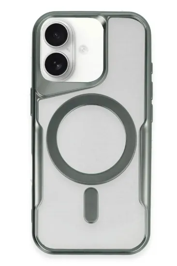 Newface iPhone 16 Plus Kılıf Boyi Magsafe Silikon Kapak - Yeşil resmi