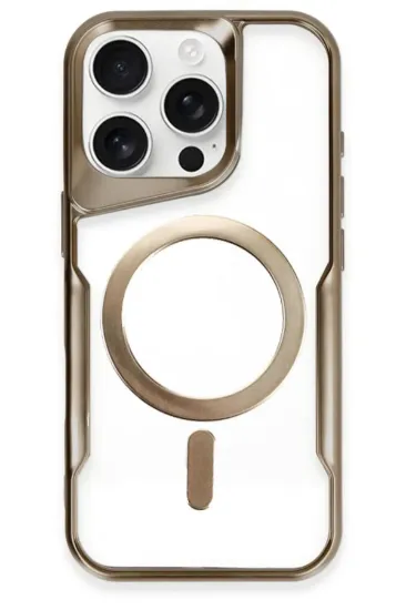Newface iPhone 16 Pro Kılıf Boyi Magsafe Silikon Kapak - Kahverengi resmi