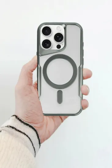 Newface iPhone 16 Pro Max Kılıf Boyi Magsafe Silikon Kapak - Çöl Titanyum resmi