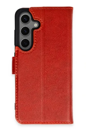 Newface Samsung Galaxy S24 Kılıf Trend S Plus Kapaklı Kılıf - Kırmızı resmi