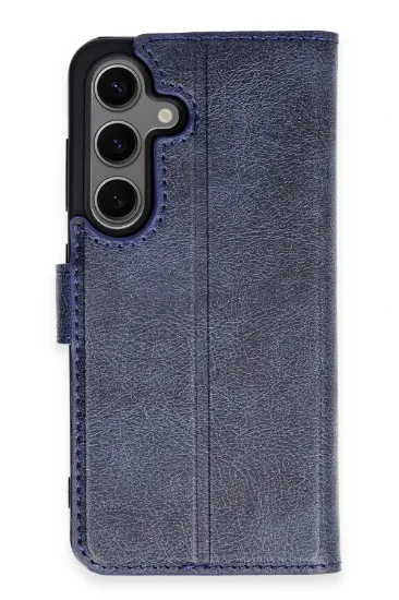 Newface Samsung Galaxy S24 Kılıf Trend S Plus Kapaklı Kılıf - Lacivert resmi