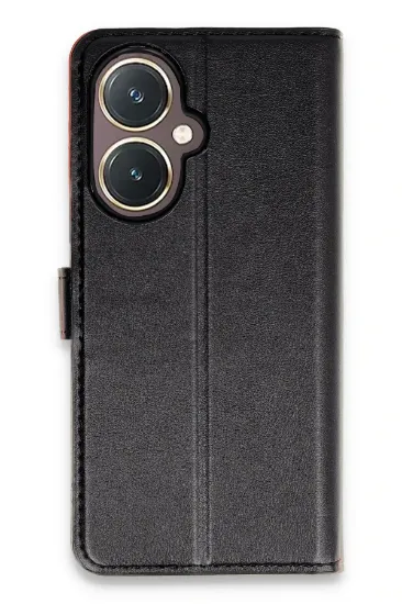Newface Vivo Y27 Kılıf Trend S Plus Kapaklı Kılıf - Siyah resmi
