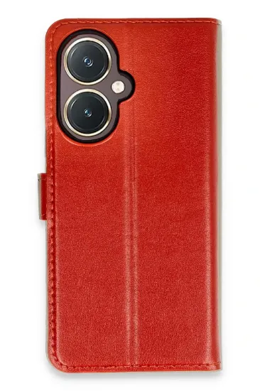 Newface Vivo Y27 Kılıf Trend S Plus Kapaklı Kılıf - Kırmızı resmi