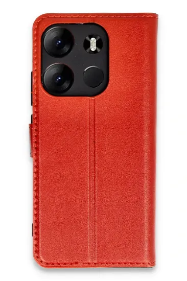 Newface Tecno Spark Go 2023 Kılıf Trend S Plus Kapaklı Kılıf - Kırmızı resmi