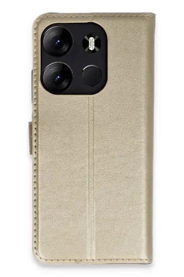 Newface Tecno Spark Go 2023 Kılıf Trend S Plus Kapaklı Kılıf - Gold resmi