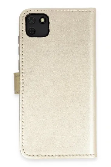 Newface Huawei Y5P Kılıf Trend S Plus Kapaklı Kılıf - Gold resmi