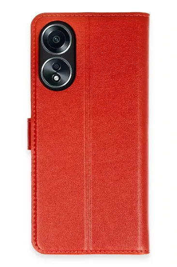 Newface Oppo A58 Kılıf Trend S Plus Kapaklı Kılıf - Kırmızı resmi