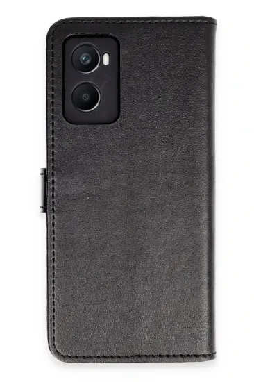 Newface Oppo A96 Kılıf Trend S Plus Kapaklı Kılıf - Siyah resmi