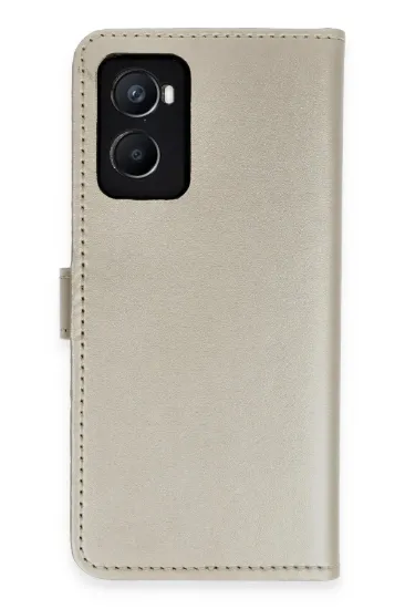 Newface Oppo A96 Kılıf Trend S Plus Kapaklı Kılıf - Gold resmi