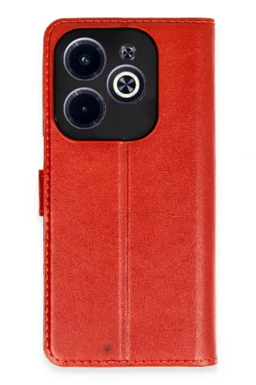 Newface İnfinix Hot 40 Kılıf Trend S Plus Kapaklı Kılıf - Kırmızı resmi