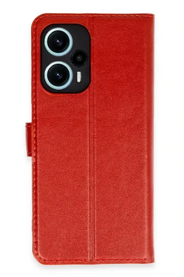 Newface Xiaomi Poco F5 Kılıf Trend S Plus Kapaklı Kılıf - Kırmızı resmi