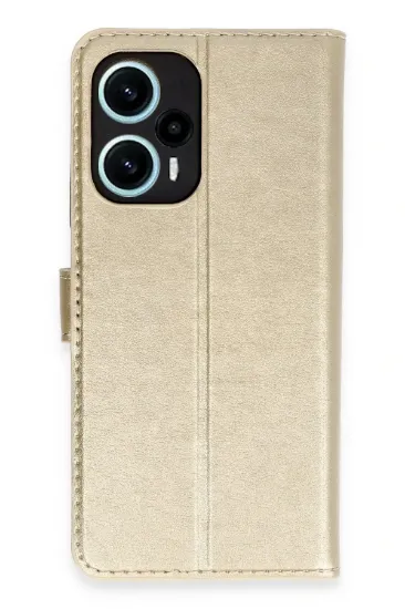 Newface Xiaomi Poco F5 Kılıf Trend S Plus Kapaklı Kılıf - Gold resmi