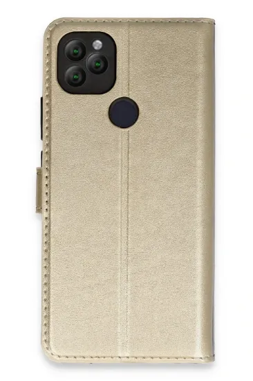 Newface General Mobile GM 22 Kılıf Trend S Plus Kapaklı Kılıf - Gold resmi