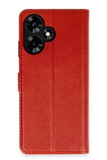 Newface İnfinix Hot 30 4G Kılıf Trend S Plus Kapaklı Kılıf - Kırmızı resmi