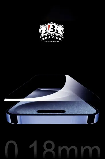 Newface iPhone 15 Pro Max Bilvis 0.18mm Plus Cam Ekran Koruyucu resmi