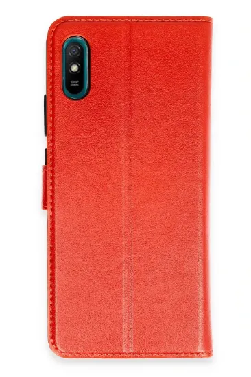 Newface Xiaomi Redmi 9A Kılıf Trend S Plus Kapaklı Kılıf - Kırmızı resmi