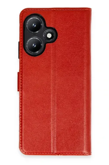 Newface İnfinix Hot 30i Kılıf Trend S Plus Kapaklı Kılıf - Kırmızı resmi
