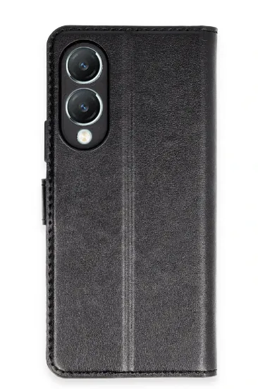 Newface Vivo Y17S Kılıf Trend S Plus Kapaklı Kılıf - Siyah resmi