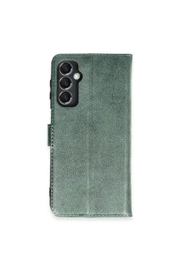 Newface Samsung Galaxy M34 5G Kılıf Trend S Plus Kapaklı Kılıf - Yeşil resmi