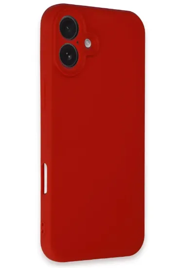 Newface iPhone 16 Plus Kılıf First Silikon - Kırmızı resmi